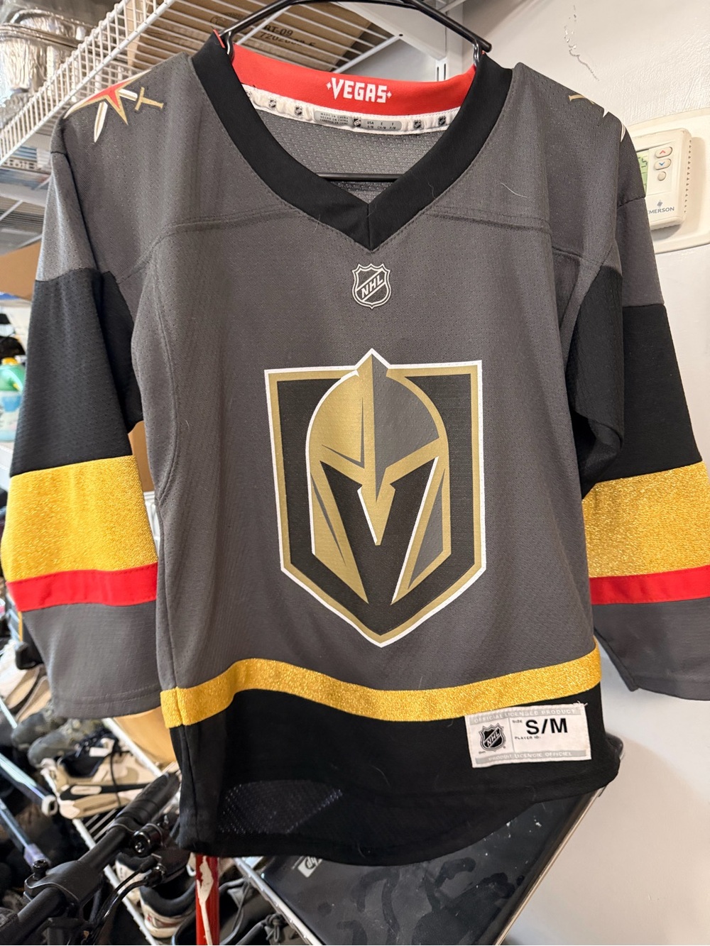 NHL Vegas Golden Knights Kids Gray, Gold & Black Hockey Jersey